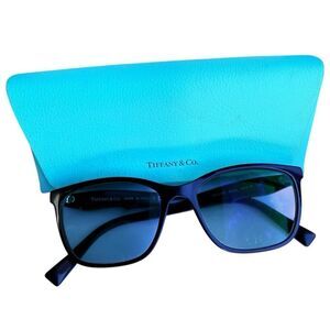 TIFFANY & CO. Prescription Glasses & Case TF 2115 8055 Black Blue Cat Eye Eyegla